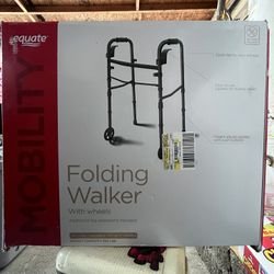 Light Weight Folding Walker W. Wheels