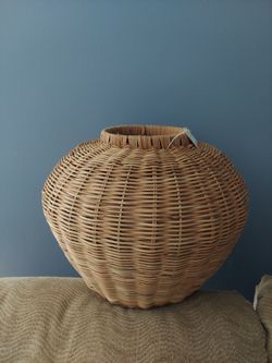 At Home-NEW rattan wicker vase