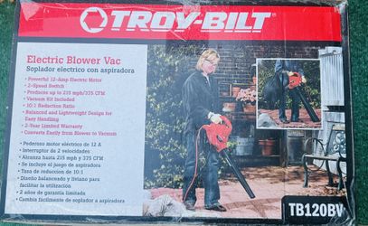 Troy-Bilt TB190BV 12 Amp Electric Blower/Vacuum 374cfm-180mph BNIB