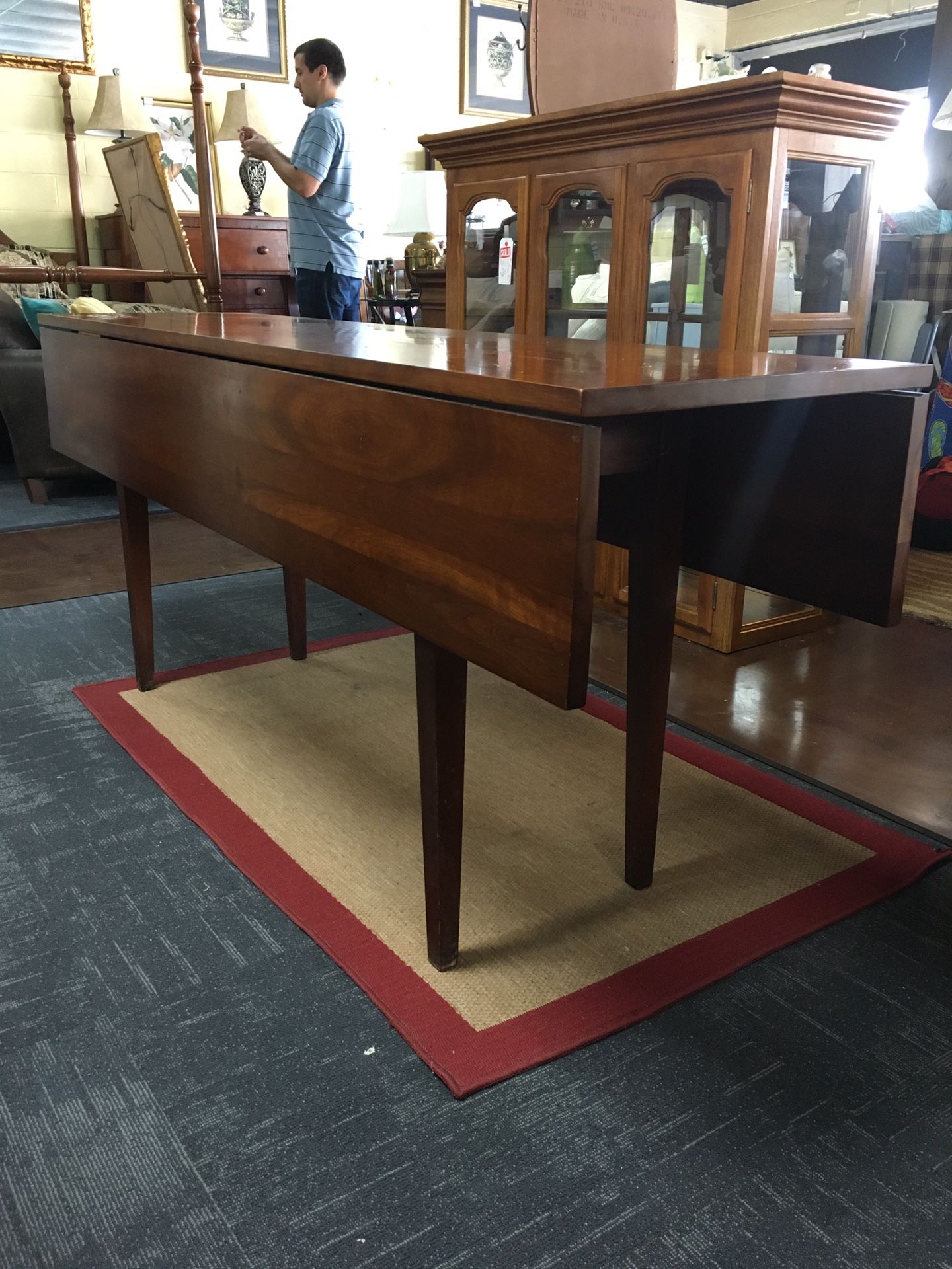 Wood Drop Leaf Console / Dining Table