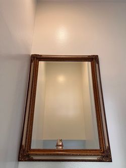 Gold Ornate Framed Wall Mirror