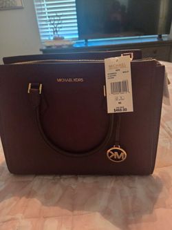 Large satchel leather Michael Kors