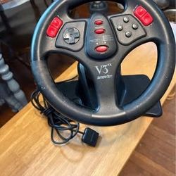 Playstation 1 V3 Interact Driving Steering Wheel Controller, With paddles