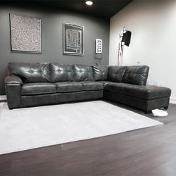 🔥LEATHER Sectional Couch Sofa 💰$50 Down🇺🇸Made USA 🚛 DELIVERY AVAILABLE 