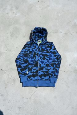 BAPE Blue Camo Full-Zip Hoodie