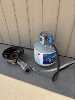 20 LB Propane Tank with High Pressure Burner Propane Gas Automatic 12" Mouth Up to 119000 BTU/HR