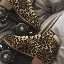 Leopard Roller Skates