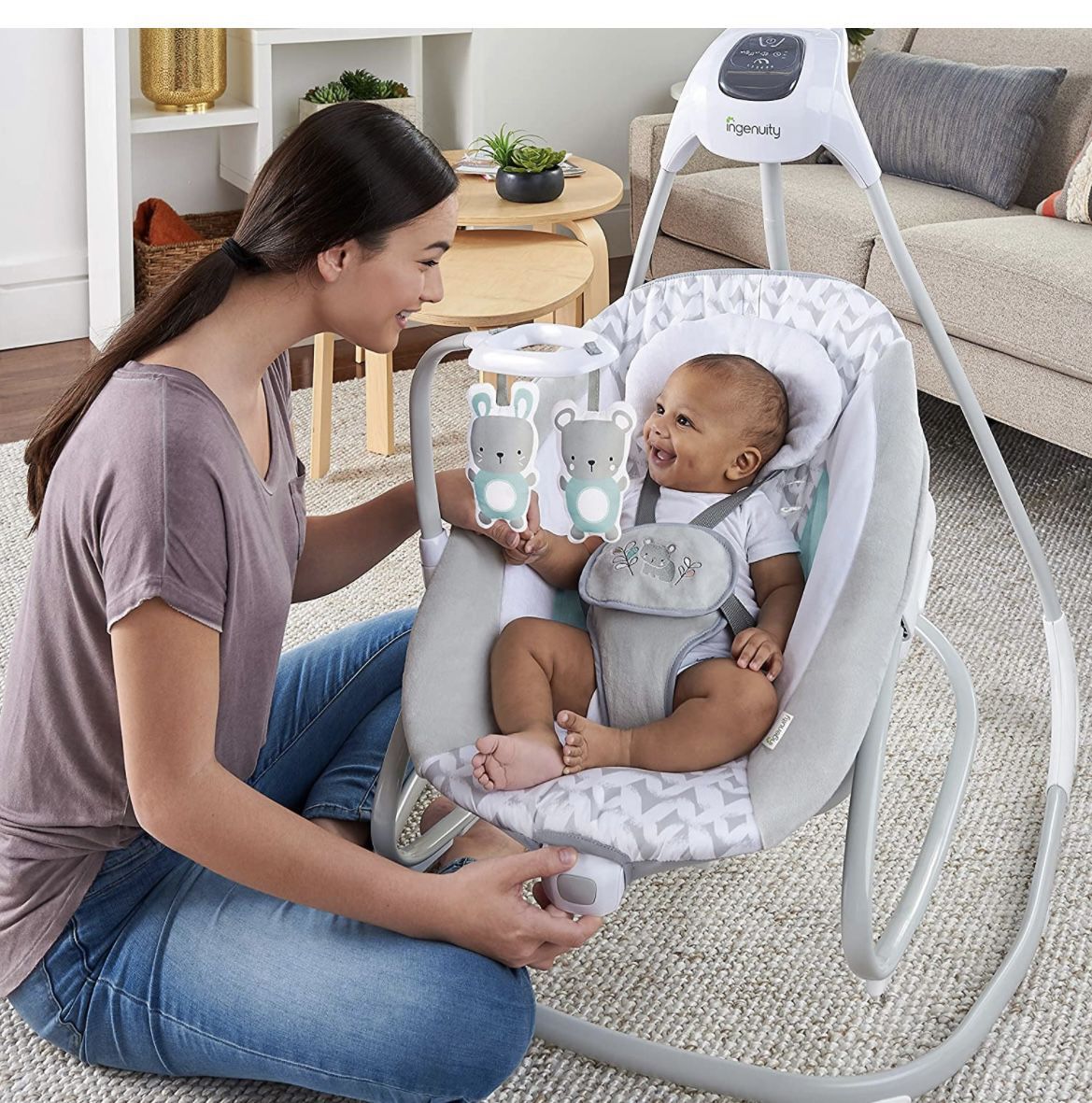 Ingenuity 2in1 Compact Baby Swing & Rocker