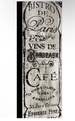 10x32 'Paris Bistro I' Wall Art