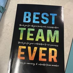 Team bonding/appreciation notebook