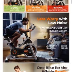 Indoor Cycling Bike Brake Pad/Magnetic Stationary Bike - Cycle Bike w/ Tablet Mount & Comfy Seat