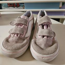 Vans Shoes For Toddler White, Dust Pink & Light Punk, Size 8
