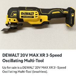 DEWALT 20V MAX XR 3-Speed Oscillating Multi-Tool — Excellent Condition
