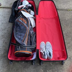 Golf Set and Hard Shell Travel Case