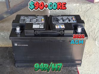 AGM Car Battery Group Size 94r/H7