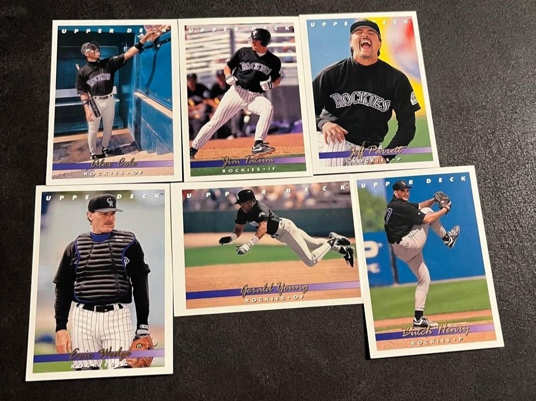 Lot of 6 Colorado Rockies MLB Baseball Cards