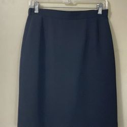 INGENUITY Black Polyester Knee Length Career Pencil Skirt Canada Made sz 10