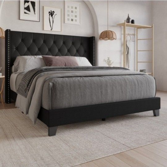 Brand New Tufted King Bed Frame Box Springs 