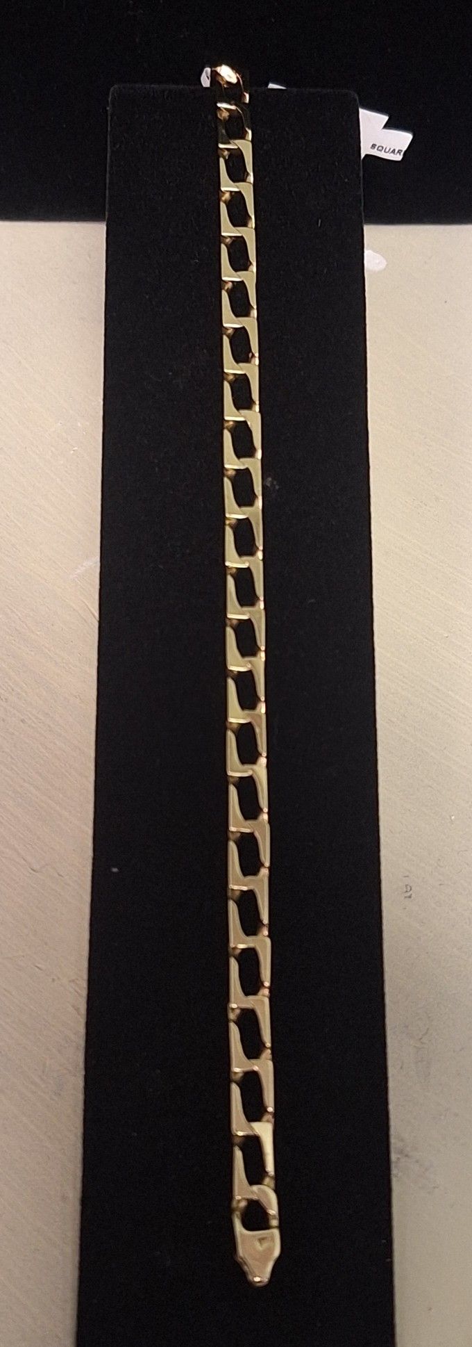 SQUARE CURB BRACELET 14K YG / 13.6G