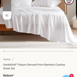 White Bamboo Bedsheets Set