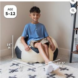 Big Joe Sports Ball Child-Sized Bean Bag Chair, Soccer Ball Plush, Soft Polyester, 2.5 feet