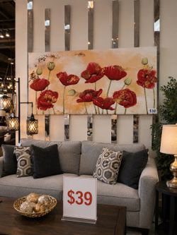 Red flower frame