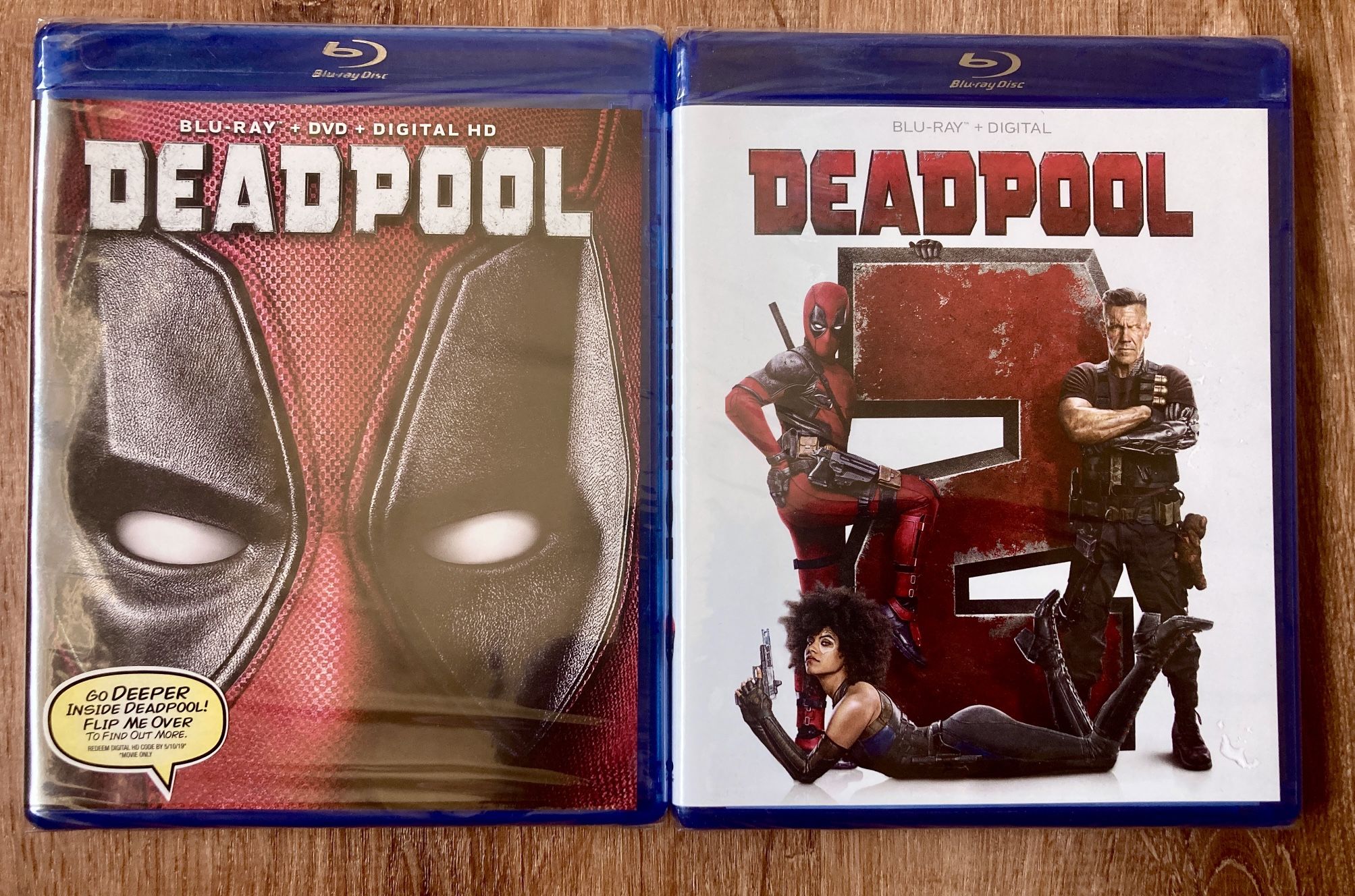 BOTH FOR $15 Brand New Deadpool + Deadpool 2 Blu Ray