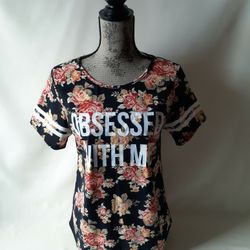 Love Spell women's floral short sleeve top size XL