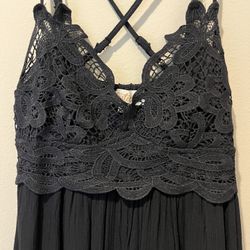 Anthropologie Black Sun Dress New XS XSmall