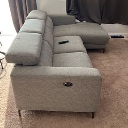 Beautiful Wolf Grey Reclining Couch