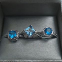 925 Silver Rings With Topaz, Amethyst, & CZ