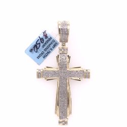 Gold Diamond Cross 10K Pendant 