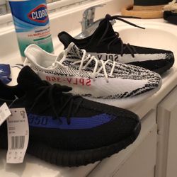 350 V2 Black And Blue And Zebra 