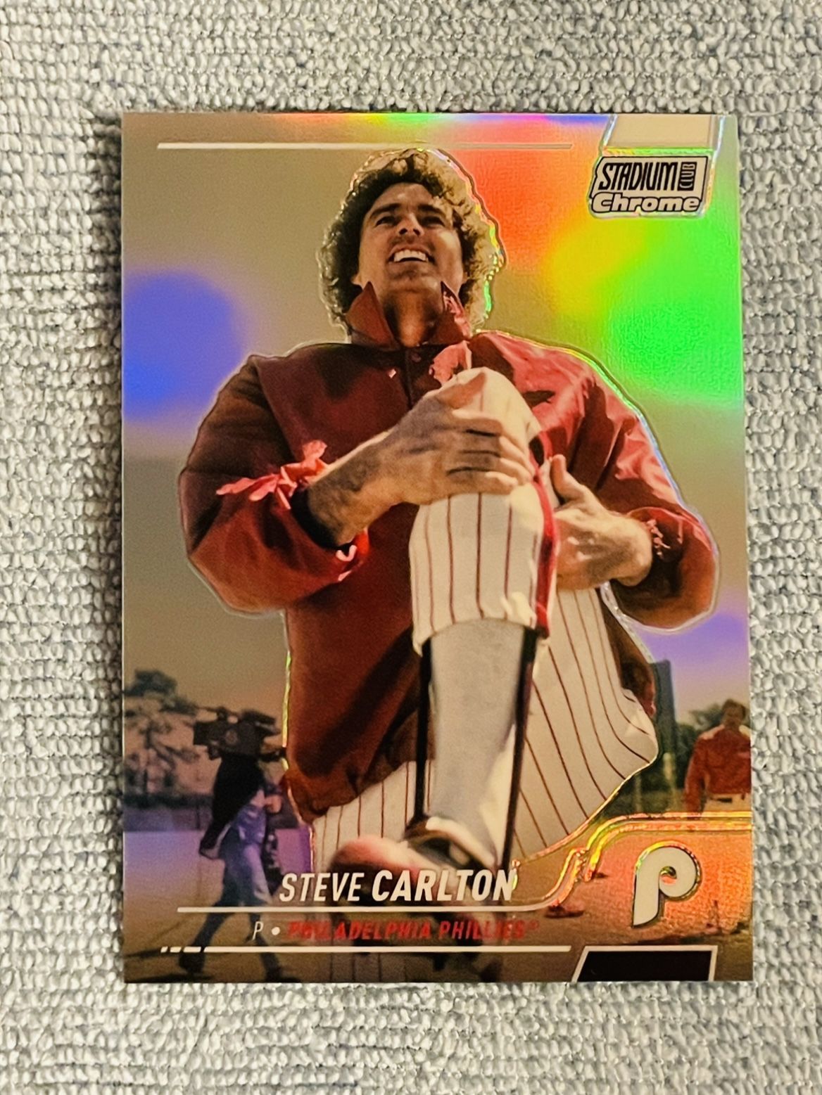 Steve Carlton Philadelphia Phillies 2022 Topps Stadium Club Chrome Refractor!