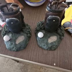 GOLF CLUB BOOKENDS 