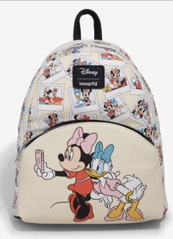 Loungefly Disney Minnie Mouse & Daisy Duck Polaroid Photos Mini Backpack