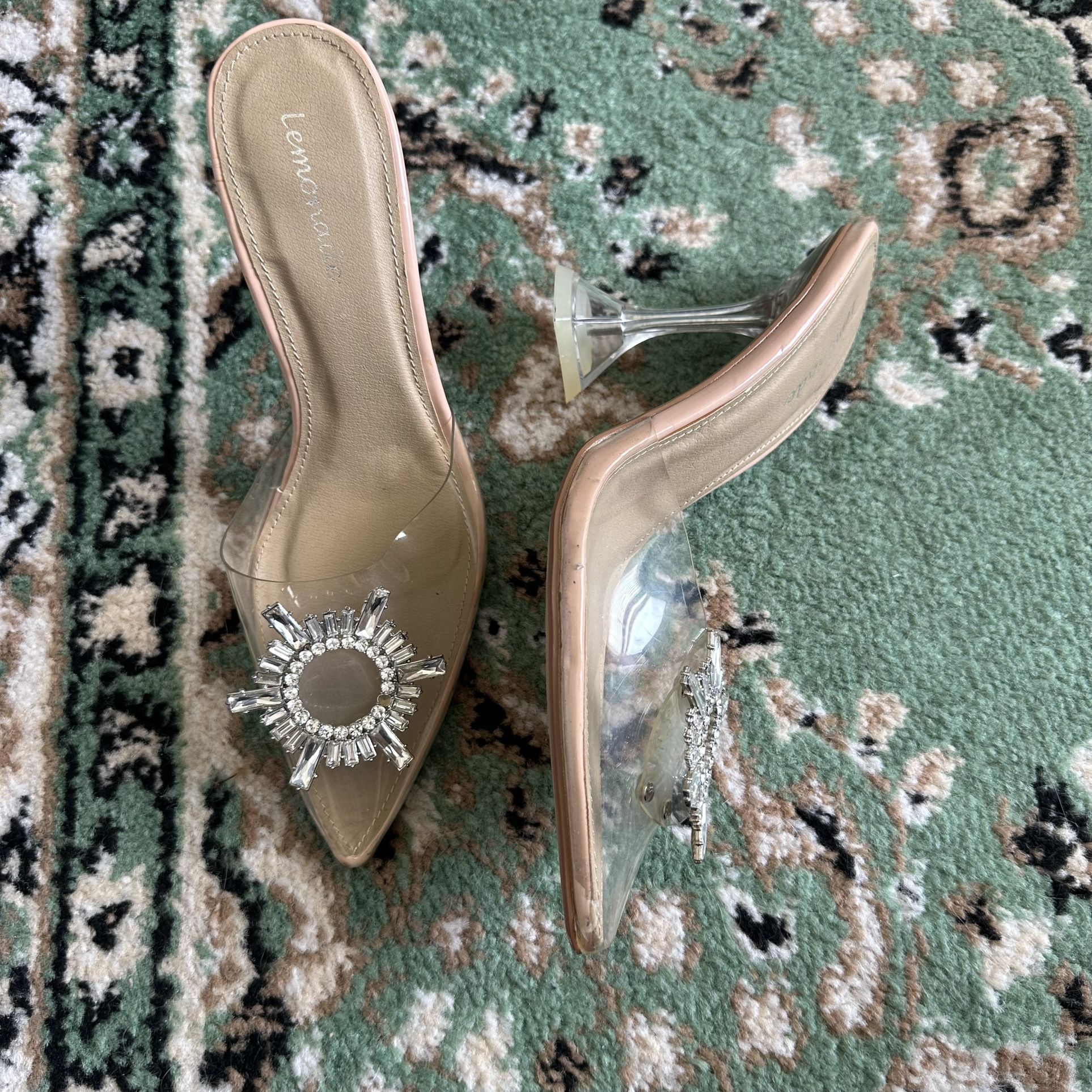 Lemonade Clear Heels 8