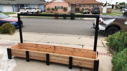 Custom Size Planter Box With Wheel Restaurant Home Decor Outdoor Raised Bed Vegetables Herb AC pool equipment heater cover privacy wall