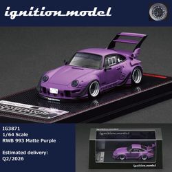 Ignition Model 1:64 scale Porsche RWB 993 Matte Purple
