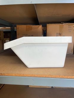 White Plastic Tapered Storage Bin