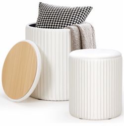 Storage Ottoman (Beige)