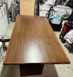 Mid-Century Modern Walnut Dining Set - Table & 8 Chairs - Near New