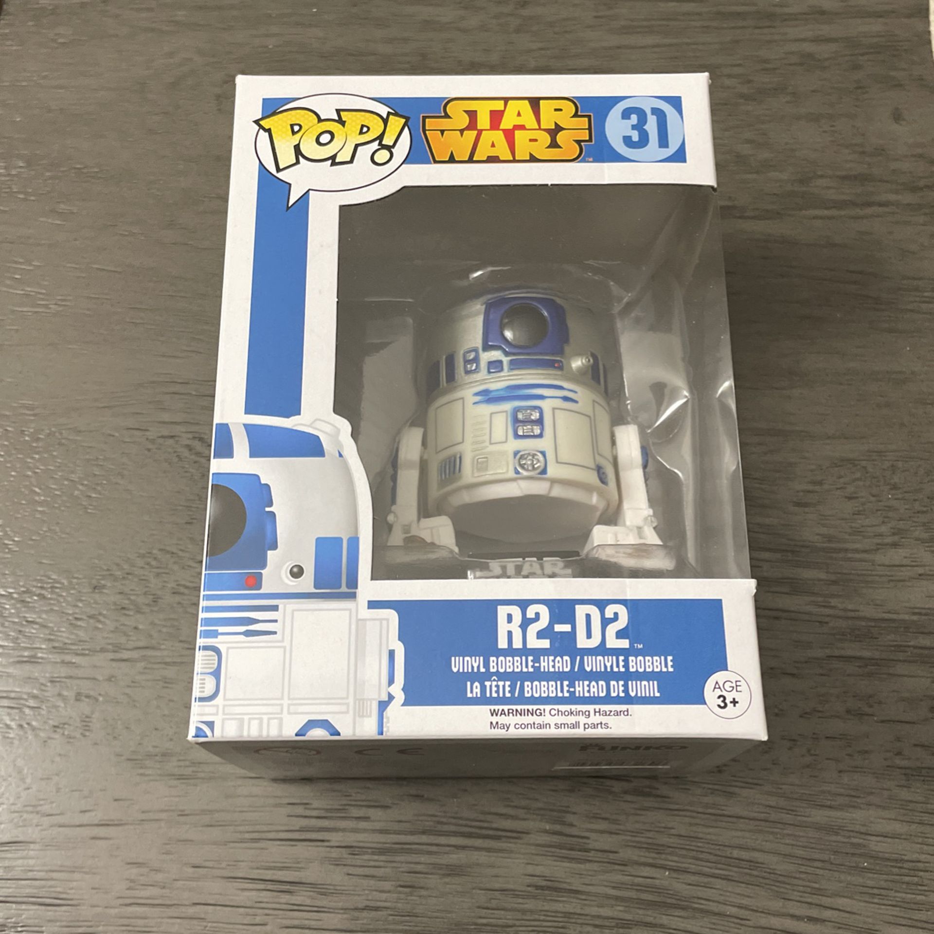 New Sealed Funko POP #31 Star Wars: R2-D2 Bobble Figure Blue Label