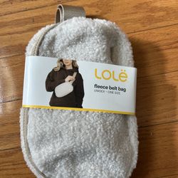NWT Lole Fleece Belt Bag in Cream