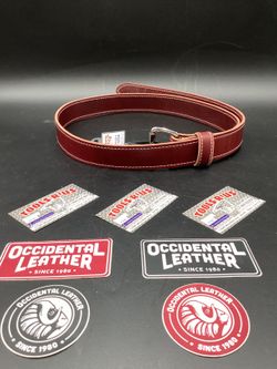 OCCIDENTAL LEATHER 1 1/2 WORKING MANS PANT BELT CHESTNUT**(FINANCIAMOS/WE FINANCE)**