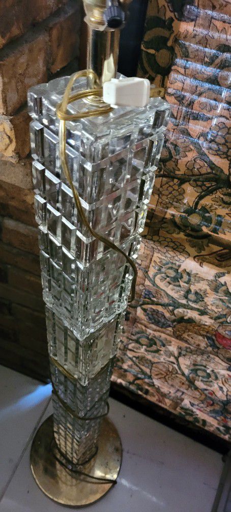 Vintage 1960 Glass Floor Lamps