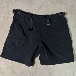 Rugged Exposure Men's Cargo Shorts Black Size 38