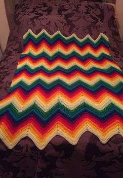 Beautiful rainbow Afghan