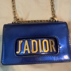 Christian Dior Blue Patent J’ADIOR Crossbody