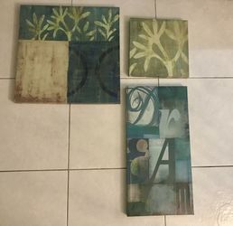 Wall Art- 3 Piece Canvas Set